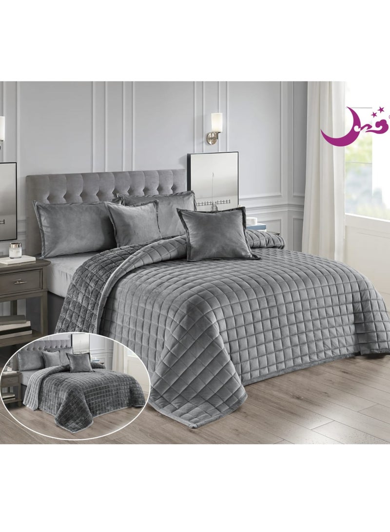 Double winter floral velvet compressed mattress