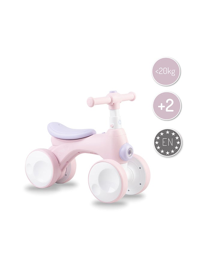 Momi Tobis Ride-On Bike for Children Bubble Feature, Front Light Changes Color, Antislip Handlebar, Lightweight 2.72 Kg - Pink - Image 3