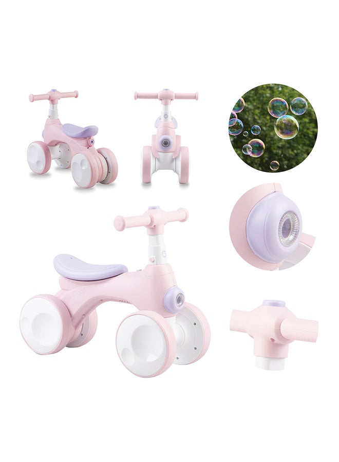 Momi Tobis Ride-On Bike for Children Bubble Feature, Front Light Changes Color, Antislip Handlebar, Lightweight 2.72 Kg - Pink - Image 2