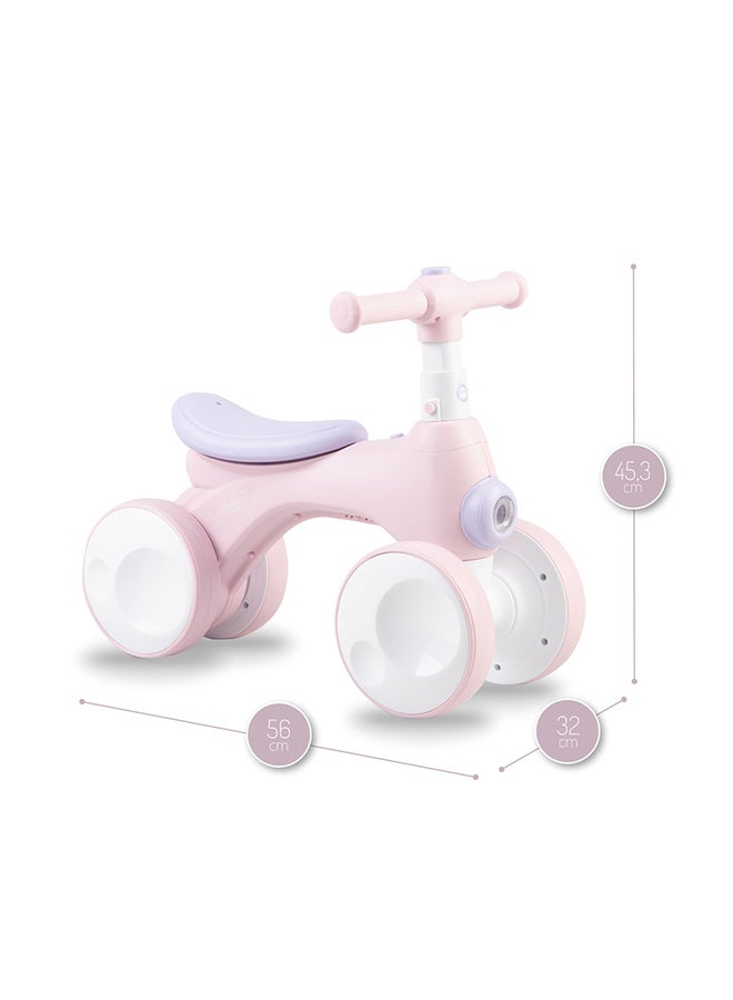 Momi Tobis Ride-On Bike for Children Bubble Feature, Front Light Changes Color, Antislip Handlebar, Lightweight 2.72 Kg - Pink - Image 5