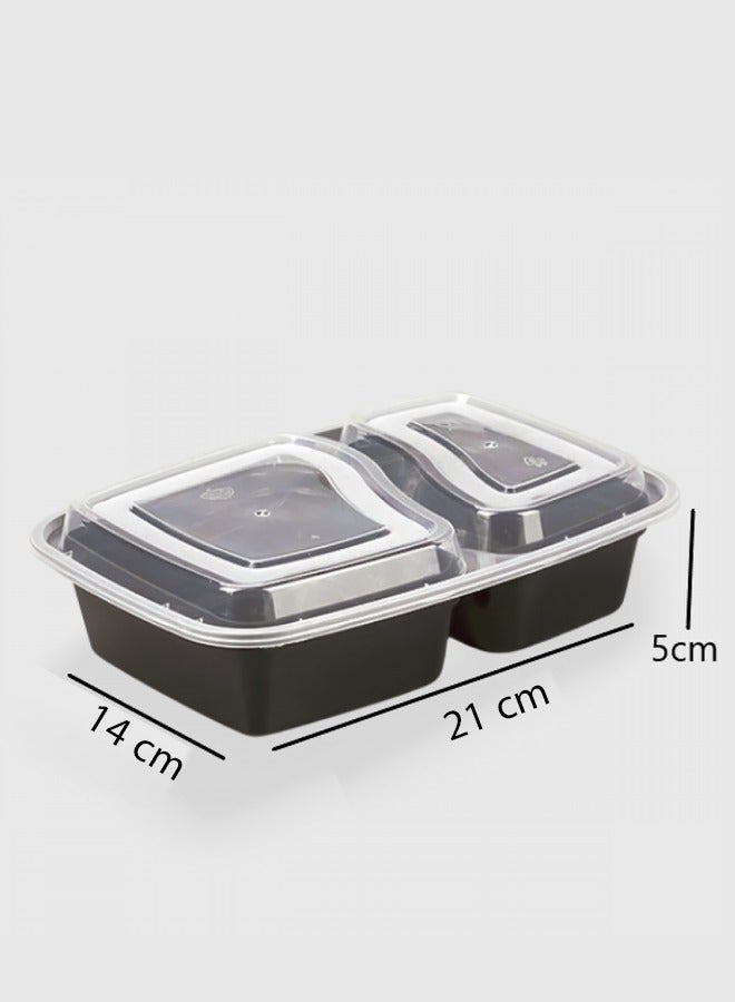 Food Storage Container Set with Lid, Microwave and Dishwasher Safe Plastic Food Container, Meal Prep Plates with 2 Storage Compartments, 7 Piece Kitchen Storage Containers, and Freezer Storage  - Image 4