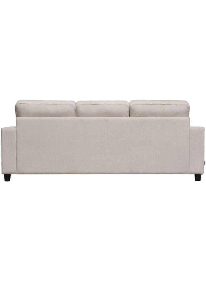 Comfynest Comfynest Ramu 3Seater Fabric Sofa With 2Year Warranty 220X88X92Cm Beige - Image 3