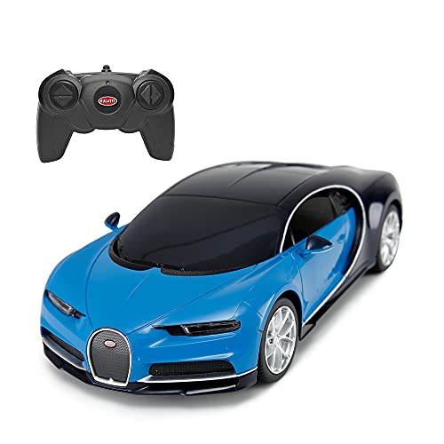 RASTAR Bugatti Veyron Chiron RC Car 124 Scale Remote Control Toy Car Bugatti Chiron RC Model Vehicle for Kids Blue - Image 1