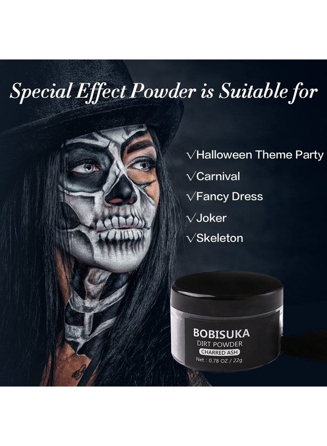 BOBISUKA Makeup Special Effects Dirt Powder for Halloween Makeup Theme Party Wedding Movies Stage Performances Cosplay(0.78 oz)(Charred Ash) - Image 2