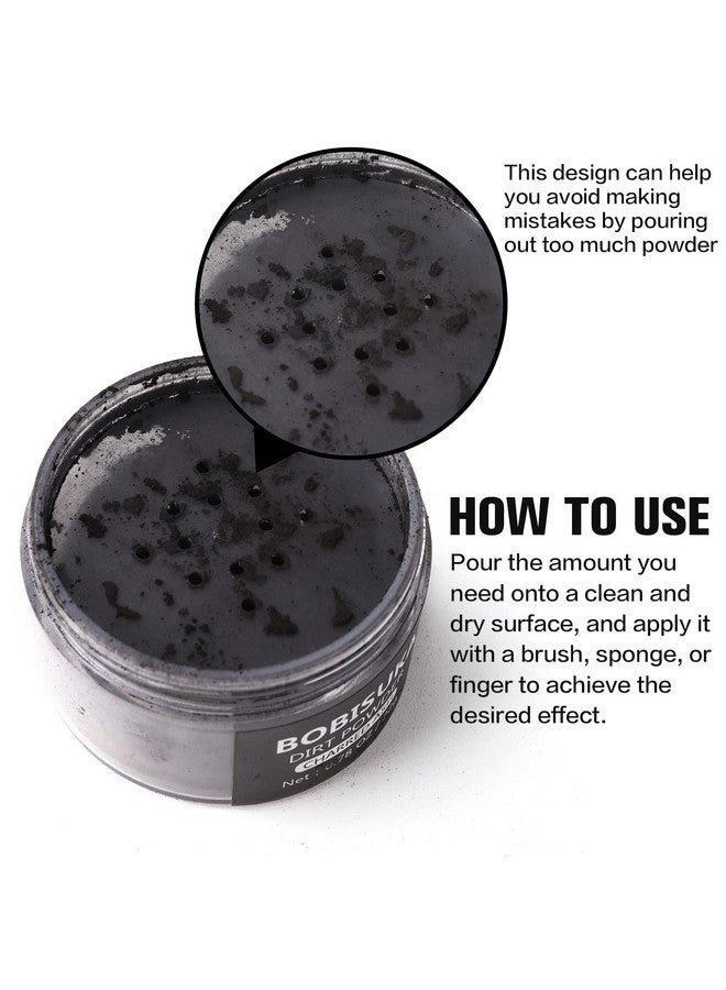 BOBISUKA Makeup Special Effects Dirt Powder for Halloween Makeup Theme Party Wedding Movies Stage Performances Cosplay(0.78 oz)(Charred Ash) - Image 3