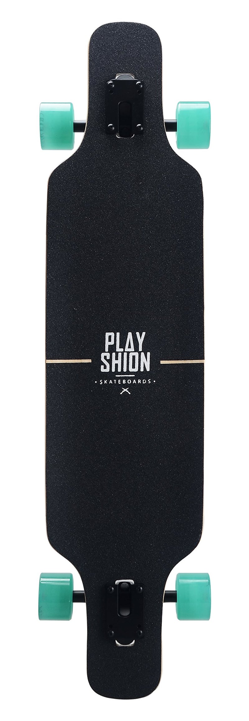 Playshion 39 Inch Drop Through Freestyle Longboard Skateboard Cruiser Black - Image 2