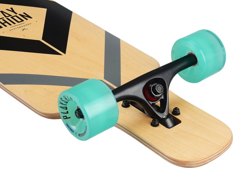 Playshion 39 Inch Drop Through Freestyle Longboard Skateboard Cruiser Black - Image 5