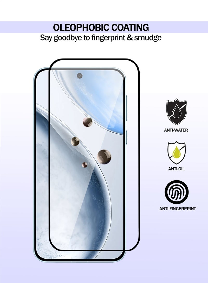 واقي شاشة Vivo X200 FE - زجاج مقسّى فاخر يغطي كامل الشاشة لهاتف Vivo X200 FE، شفافية عالية، لمسة رقيقة، مضاد للانفجار، حواف مقوسة ناعمة، سهل التركيب - Image 4