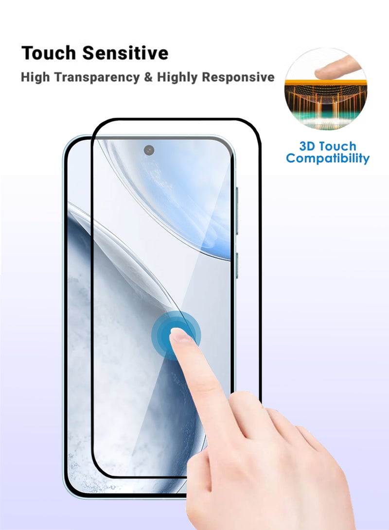 واقي شاشة Vivo X200 FE - زجاج مقسّى فاخر يغطي كامل الشاشة لهاتف Vivo X200 FE، شفافية عالية، لمسة رقيقة، مضاد للانفجار، حواف مقوسة ناعمة، سهل التركيب - Image 3