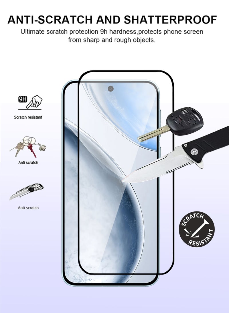 واقي شاشة Vivo X200 FE - زجاج مقسّى فاخر يغطي كامل الشاشة لهاتف Vivo X200 FE، شفافية عالية، لمسة رقيقة، مضاد للانفجار، حواف مقوسة ناعمة، سهل التركيب - Image 2