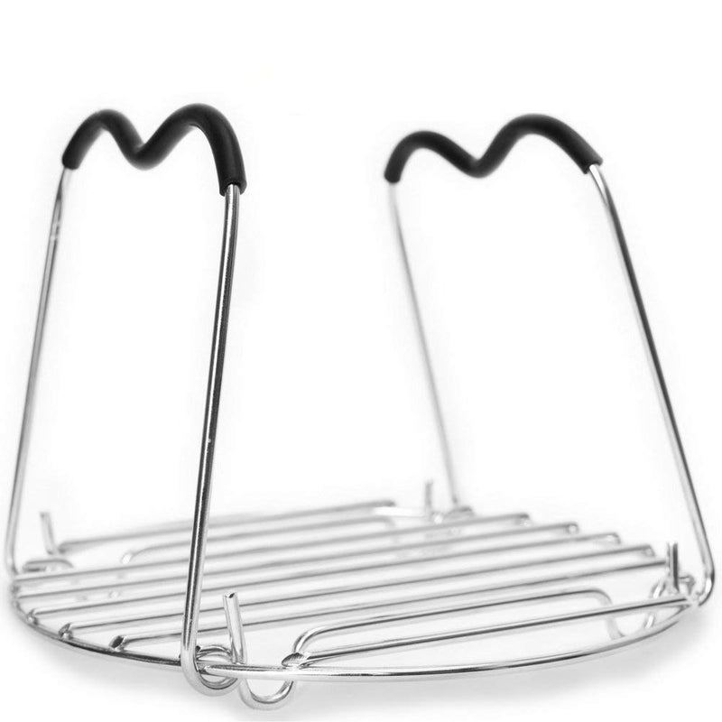 SMISME Trivet for Instant Pot with Heat Resistant Silicon Handles  IP Accessories  Pressure Cooker Steamer Rack  Fits 5  6  8 Quart Instant Pot