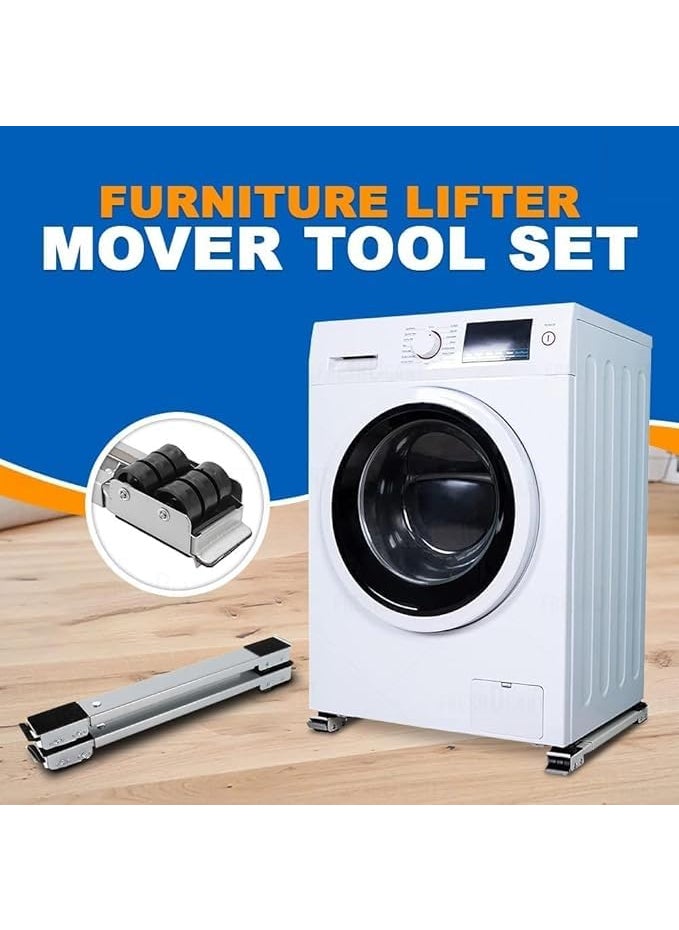 AGLAUROS - AGLAUROS Heavy Load Furniture Lifter Mover Tool SetHeavy Duty Extensible Appliance Roller is Suitable for Washing Machines Refrigerators Adjustable Height Lifting Tool - Image 1