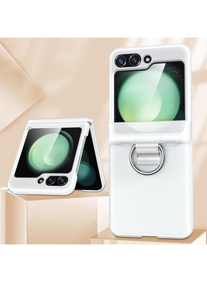 اس-توب جراب لهاتف Samsung Galaxy Z Flip5 5G مصنوع من مادة TPU+PC مع عمود مركزي قابل للطي مع حلقة - Image 2