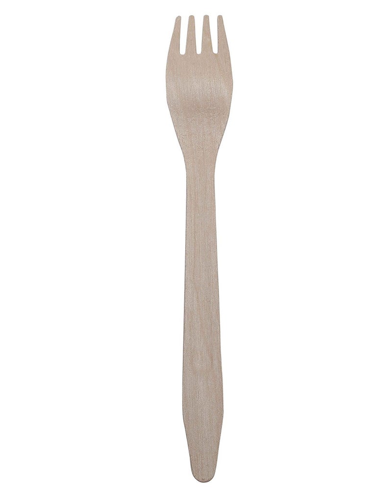 Crazy Sutra Combo of Disposable Wooden Spoon (25Pc) Fork (25Pc) for Lunch Dinner Functions,Parties,Wedding, Birthdays, Travel Great for Parties, Bbqs, Picnics and Events - Image 2