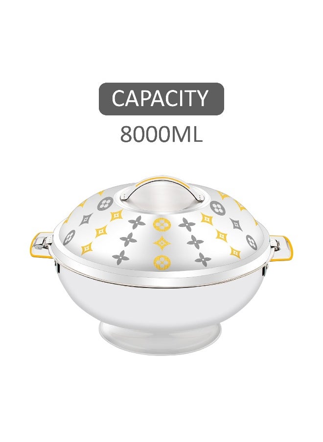 Rathore - Noor Hotpot Stainless Steel Casserole Insulated Thermal Serving Bowl Keeps Food Hot for long time 8000ML - Image 1