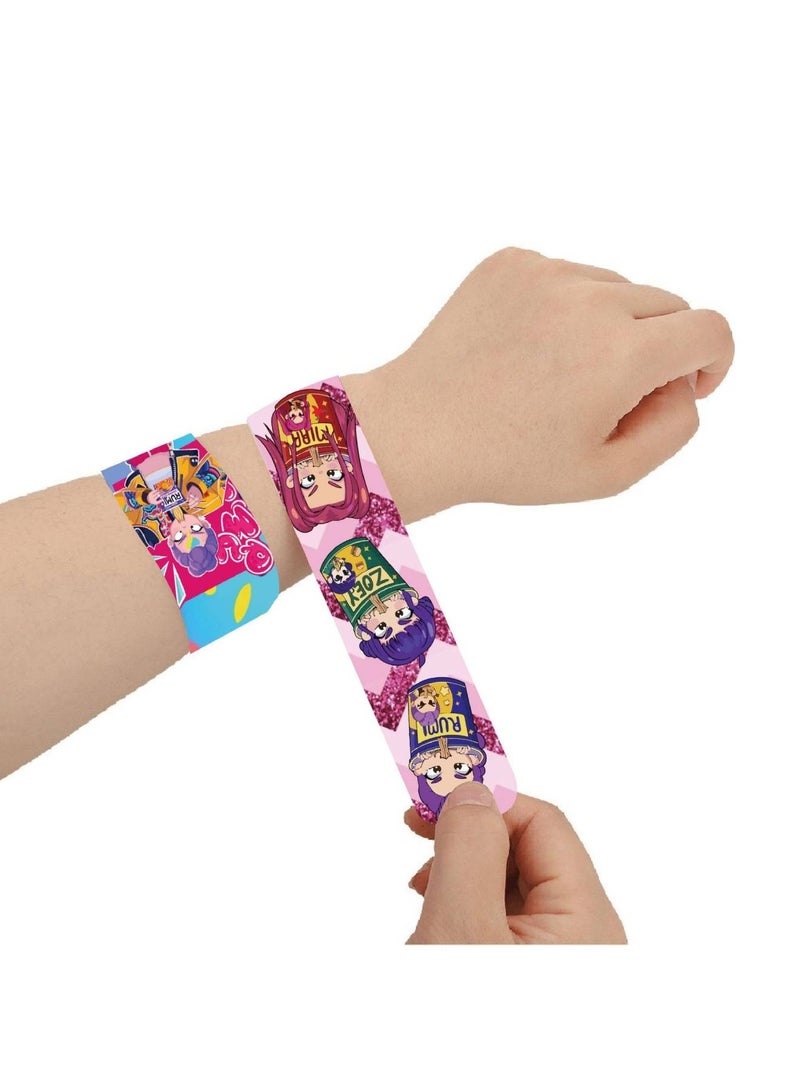 saykfoe 12Pcs Kpop Demon Hunters Slap Bracelets, Anime Character Snap Wristbands, Kpop Themed Party Favors for Fans & Kids, Reusable Wrist Bands for Birthday, Concerts & Events - Image 3