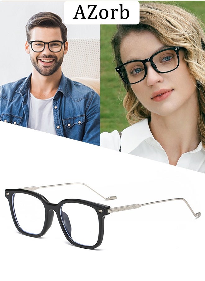AZorb Blue Light Glasses for Women Men - High Metal Quality Eye Glasses Anti Blue Light Blocking Glasses Gaming Reading Computer Glasses Eyeglasses Accessories UV Protection  - Image 1