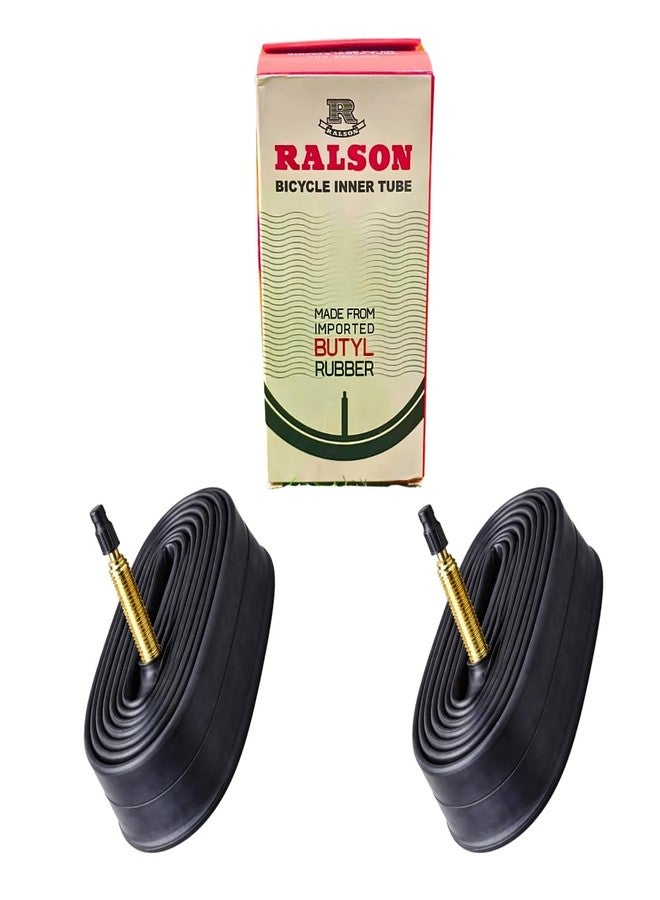 FCCRACING Ralson 700×25C Bicycle Tube Set (Pack of 2) - Durable Inner Tubes for Road, Hybrid & City Bikes | Tube for Bicycle (Size-700 * 25) - Image 1