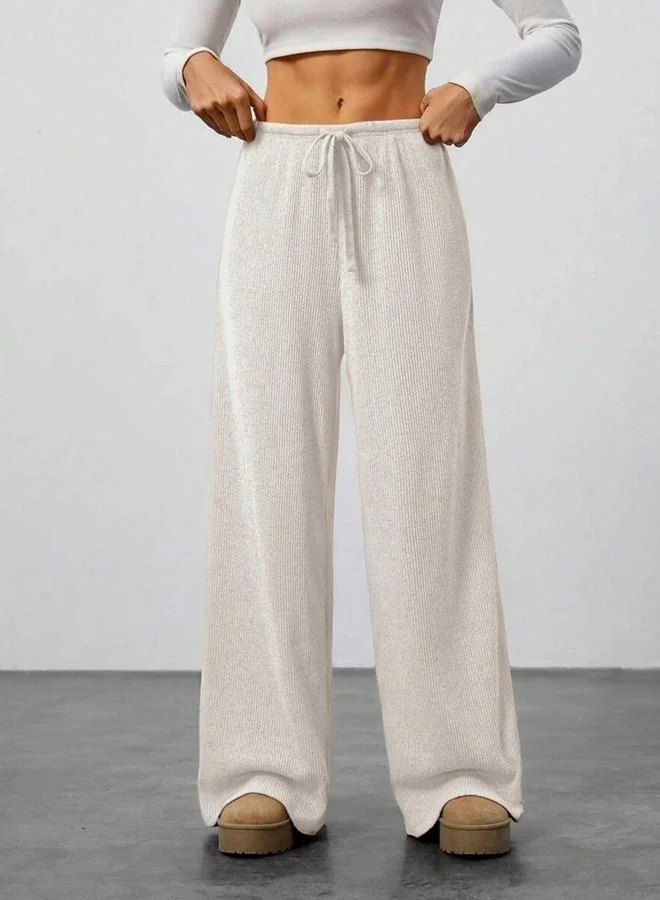 Take Two  women's texture drawstring waist wide leg pants for Women | Best Price UAE