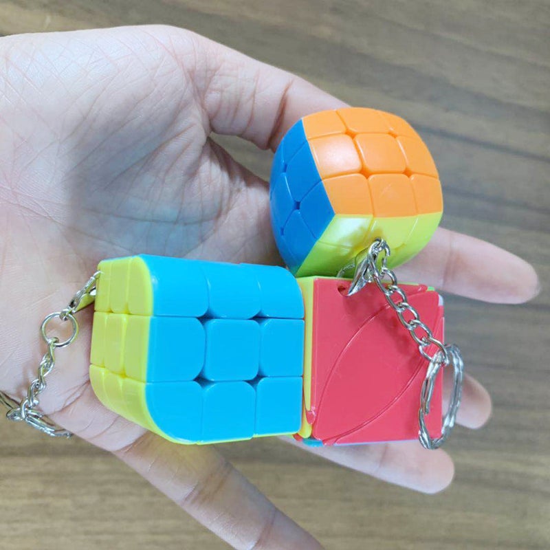 3Cm Third-Order Keychain Small Steamed Bread Three-Sided Maple Leaf Pyramid Spanish Ball Rubik'S Cube Stall Supply - Image 4