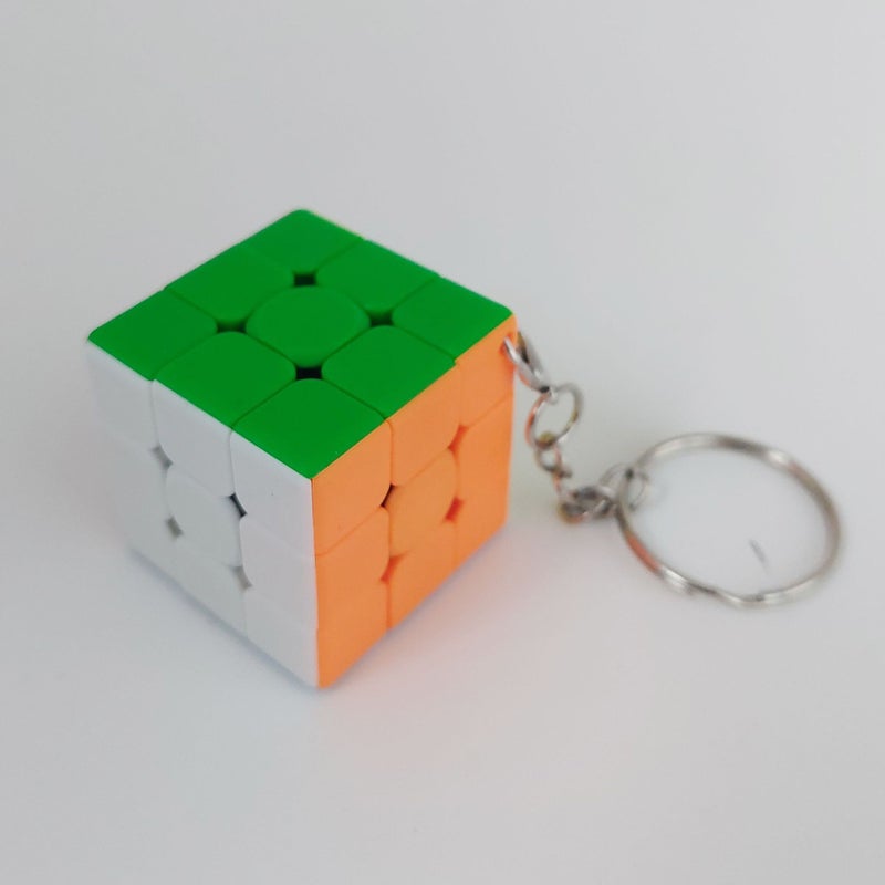 3Cm Third-Order Keychain Small Steamed Bread Three-Sided Maple Leaf Pyramid Spanish Ball Rubik'S Cube Stall Supply - Image 1