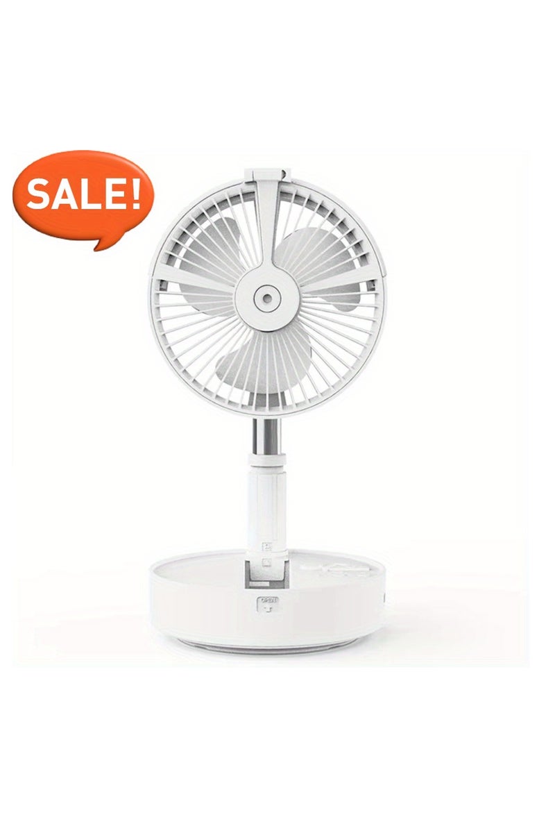 MIXSNOW Hot selling folding telescopic fan shaking head portable mini desk floor mobile power humidification spray fan - Image 2