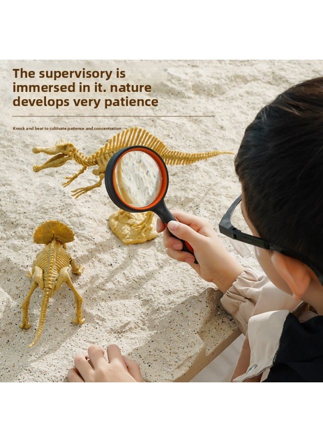 Archaeology Classroom Dinosaur DIY Assembled Skeleton Simulation Fossil Model Children's Archaeological Excavation Toy Set-Color:KG8045 Brachiosaurus Skeleton (non-excavated)  - Image 4