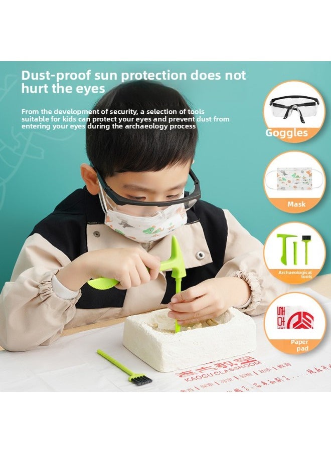Archaeology Classroom Dinosaur DIY Assembled Skeleton Simulation Fossil Model Children's Archaeological Excavation Toy Set-Color:KG8045 Brachiosaurus Skeleton (non-excavated)  - Image 5