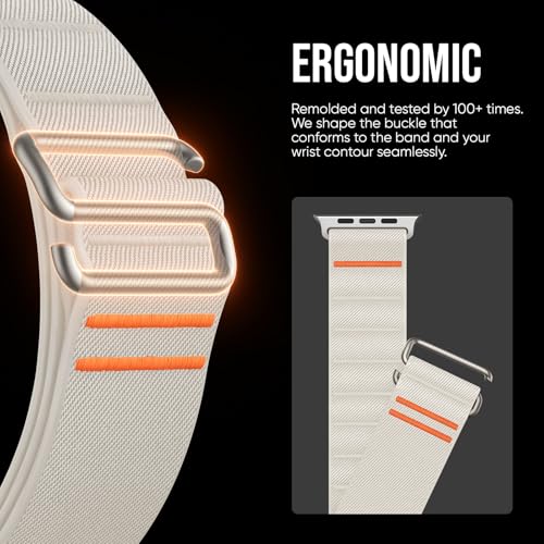 Suitisbest Sport Bands Compatible with Apple Watch Ultra Band 49mm 46mm 45mm 44mm 42mm Men, Stretchy Nylon Sport Loop Strap with S-Hook for iWatch Series 11 10 9 8 7 6 5 4 3 2 1, SE 3 2 1, Ultra 3 2 1 - Image 3