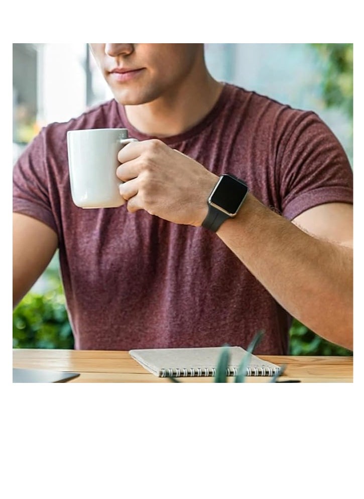 Generic - Silicone Magnetic Strap for Apple Watch Ultra Band 49mm 45mm 44mm 42mm Men/Women, Soft Sport Silicone Replacement Wristband Strap for iwatch Series 9/8/7/6/5/4/3/2/SE/Ultra2 - Image 1