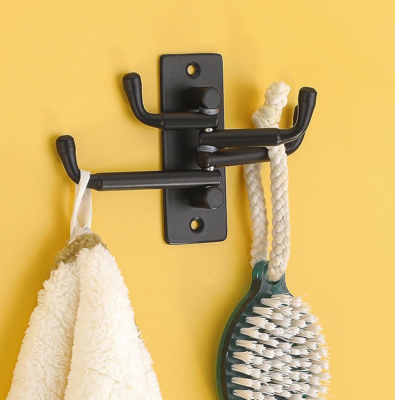 iSTAR Flexible 4 Pin Stainless Steel Hooks Cloth Hanger Wall Hook Door Robe Hooks for Hanging KeysClothesTowel Steel Hook Pack of 3 - Image 2