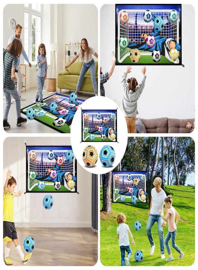 Nazano Soccer Ball Game Set for Kids, Indoor Outdoor Backyard Toss Soccer Goal Game with 2 Balls, 1 Flannel Target, Soccer Toys for 4 5 6 7 8 Years Old Kids Birthday - Image 5