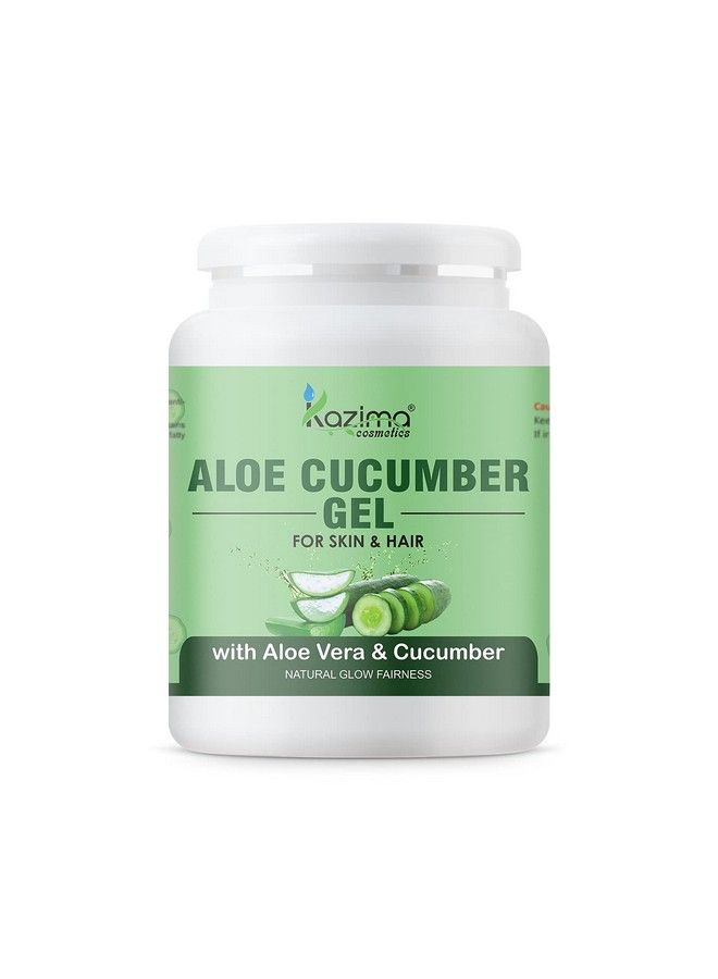 KAZIMA Aloe Cucumber Gel With Pure Aloe Vera & Cucumber For Face Skin & Hair Exfoliating Face Reduces Acne Scars Wrinkles Sunburn Dark Circles & Moisturizes Skin (500 Gram)  - Image 1