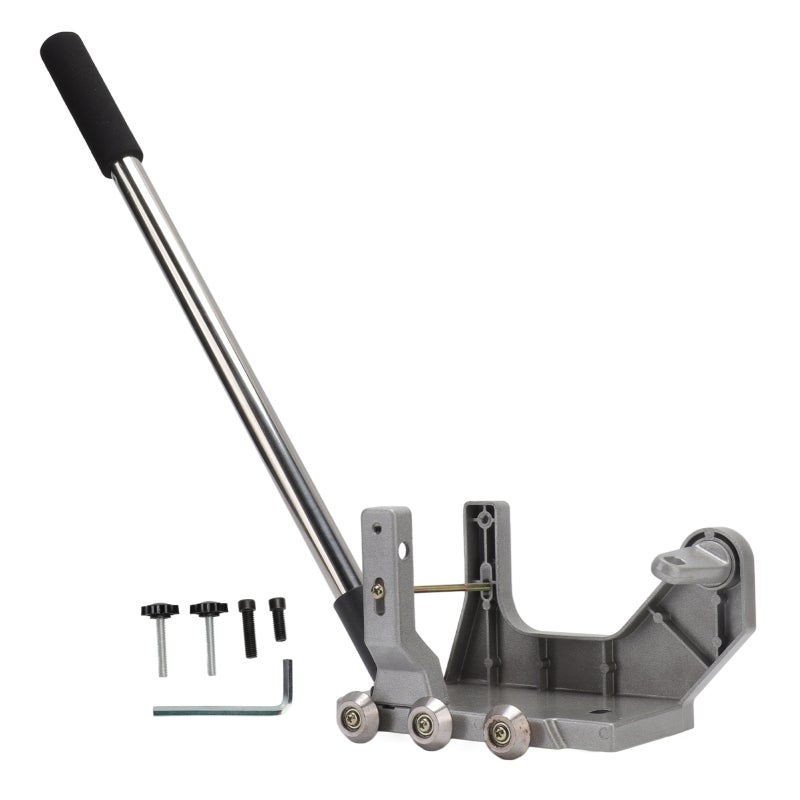 Tile Seam Cleaner Stand Adjustable Aluminum Alloy Angle Grinder Bracket - No Bending Hand Pusher Design Tile Cut Guide for 100 Angle Grinders - Image 1