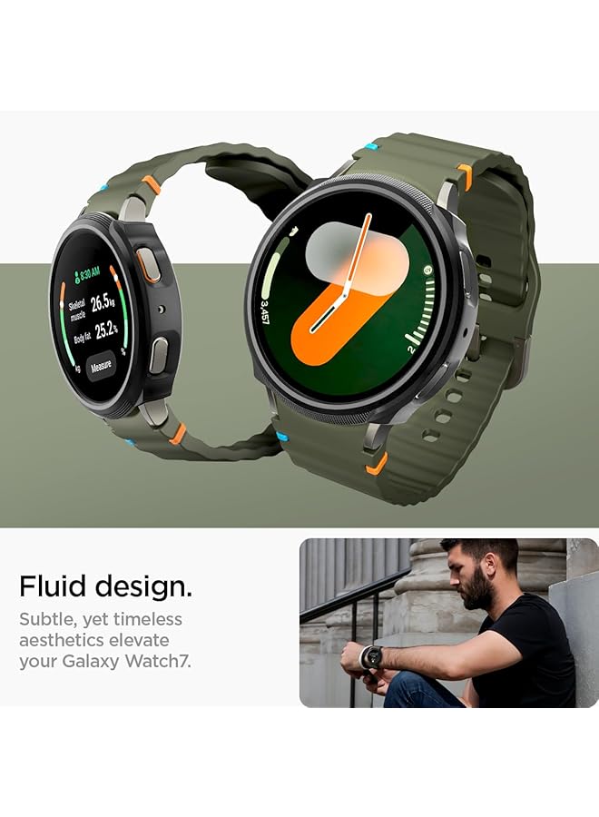 Spigen Liquid Air Armor Designed For Samsung Galaxy Watch 7 40Mm Case Flexible Lightweight Tpu Cover 2024 Matte Black - Image 3