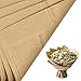 LeZakaa 20 Sheets Kraft Newsprint Flower Wrapping Paper Reversible Floral Bouquet Paper Brown Font Kraft Newsprint Design for Valentines Day Mothers Day Parties Birthdays Weddings Baby Shower - Image 1