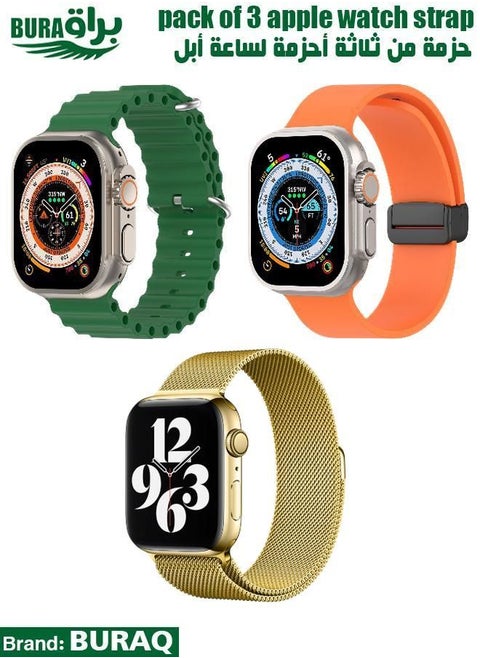 Apple Watch Band Strap For Apple Watch Ultra 2/Ultra 49mm, Series 10 46mm, 9/8/7 45mm, SE2/SE/6/5/4 44mm, 3/2/1 42mm