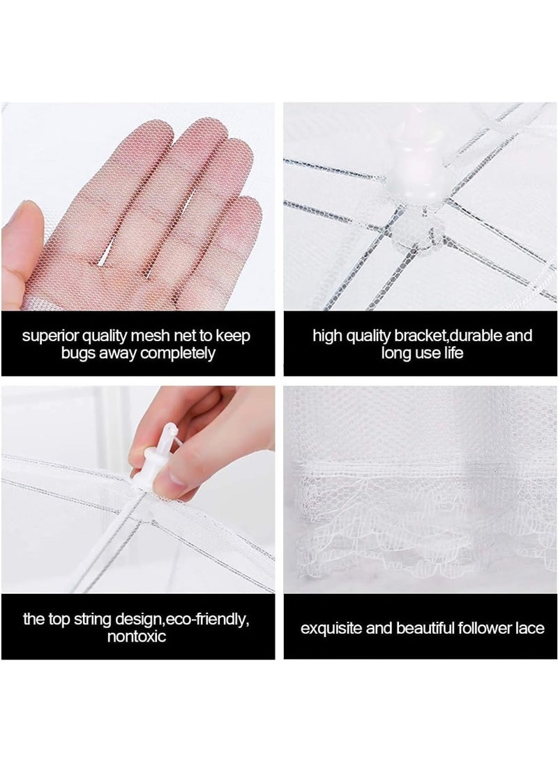 DUNISO 6Pcs Pop Up Mesh Food Covers,Tent Umbrella,Screen Net Protectors,Reusable and Collapsible,Dustproof and Insect-Proof,for Outdoors Parties Picnics BBQs,32*32CM - Image 4