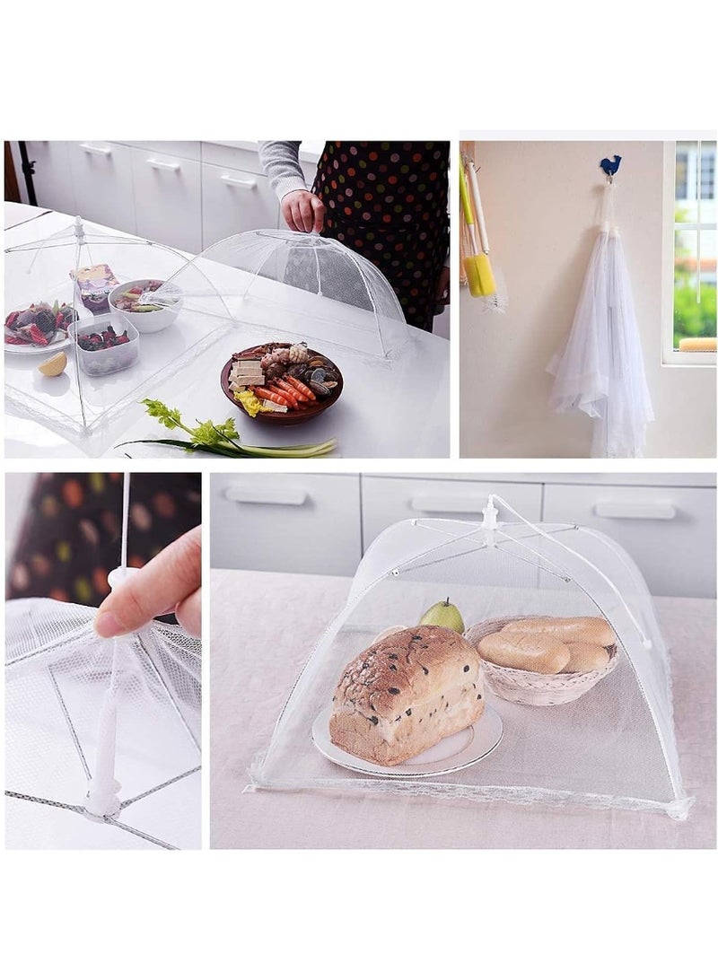 DUNISO 6Pcs Pop Up Mesh Food Covers,Tent Umbrella,Screen Net Protectors,Reusable and Collapsible,Dustproof and Insect-Proof,for Outdoors Parties Picnics BBQs,32*32CM - Image 5