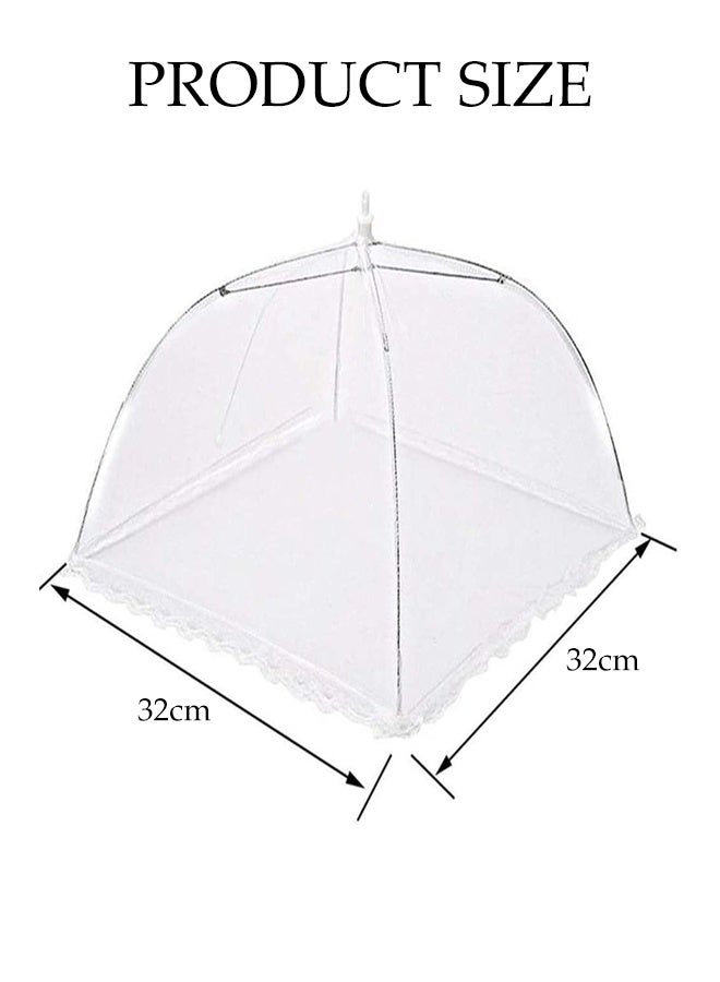 DUNISO 6Pcs Pop Up Mesh Food Covers,Tent Umbrella,Screen Net Protectors,Reusable and Collapsible,Dustproof and Insect-Proof,for Outdoors Parties Picnics BBQs,32*32CM - Image 2