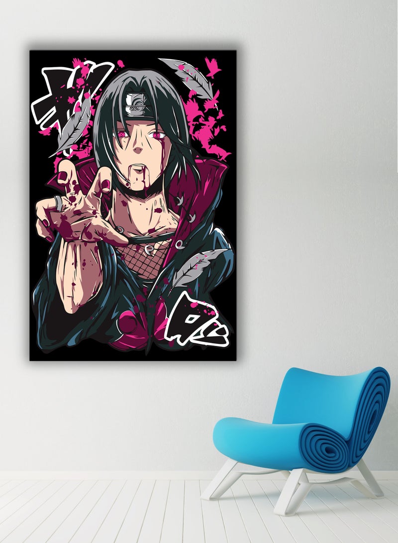 مودكلاس لوحة إيتاتشي أوتشيها جدارية بإطار خشبي - Image 1