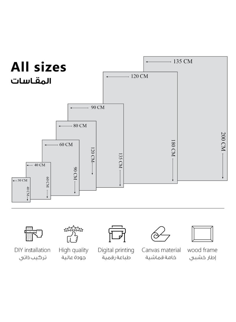 مودكلاس لوحة إيتاتشي أوتشيها جدارية بإطار خشبي - Image 3
