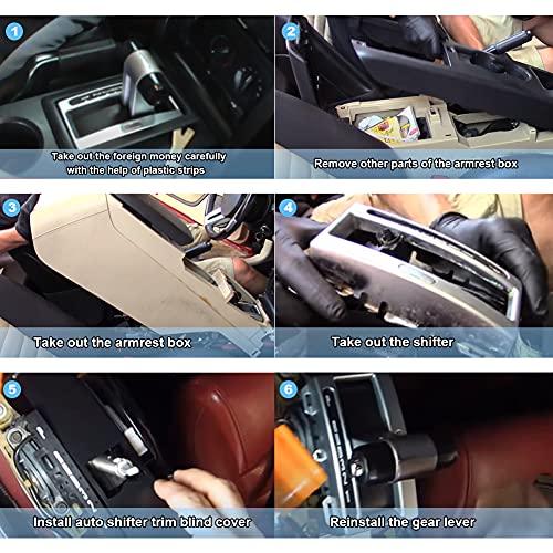 JDMON Compatible with AUTO Shifter Trim Blind Cover Shifter Protective Cover Ford Mustang 2006 2007 2008 2009 Automatic Shifter Trim Panel Shutter Cover - Image 5