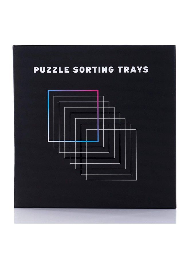 8 Puzzle Sorting Trays With Lid 10 X 10 Inches Jigsaw Puzzle Accessories Black Background Makes Pieces Stand Out To Better Sort Patterns, Shapes And Colors ; For Puzzles Up To 15002500 Pieces - Image 3