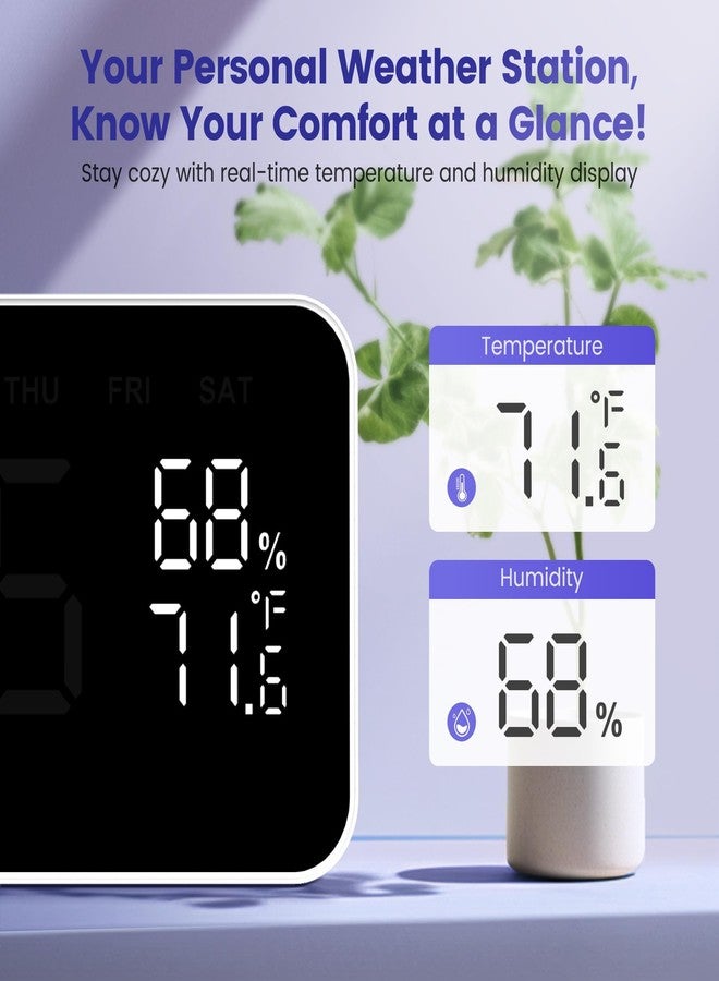 Dekala Bed Shaker Loud Alarm Clock for Heavy Sleepers Adults, Vibrating Dual Alarm Clocks for Bedrooms, Large Display Auto Dimmer,Temperature & Humidity Detect, 7-Day Programmable, Ideal Gift - Image 5
