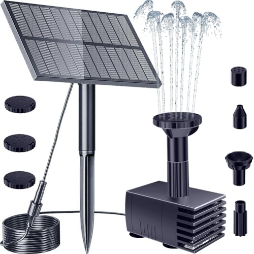 Biling Solar Water Pump Outdoor, Upgraded Solar Fountain Pump Kit with Stake, Solar Powered Water Pump for Bird Bath, Garden, Backyard, Pool, Fish Tank - Image 1