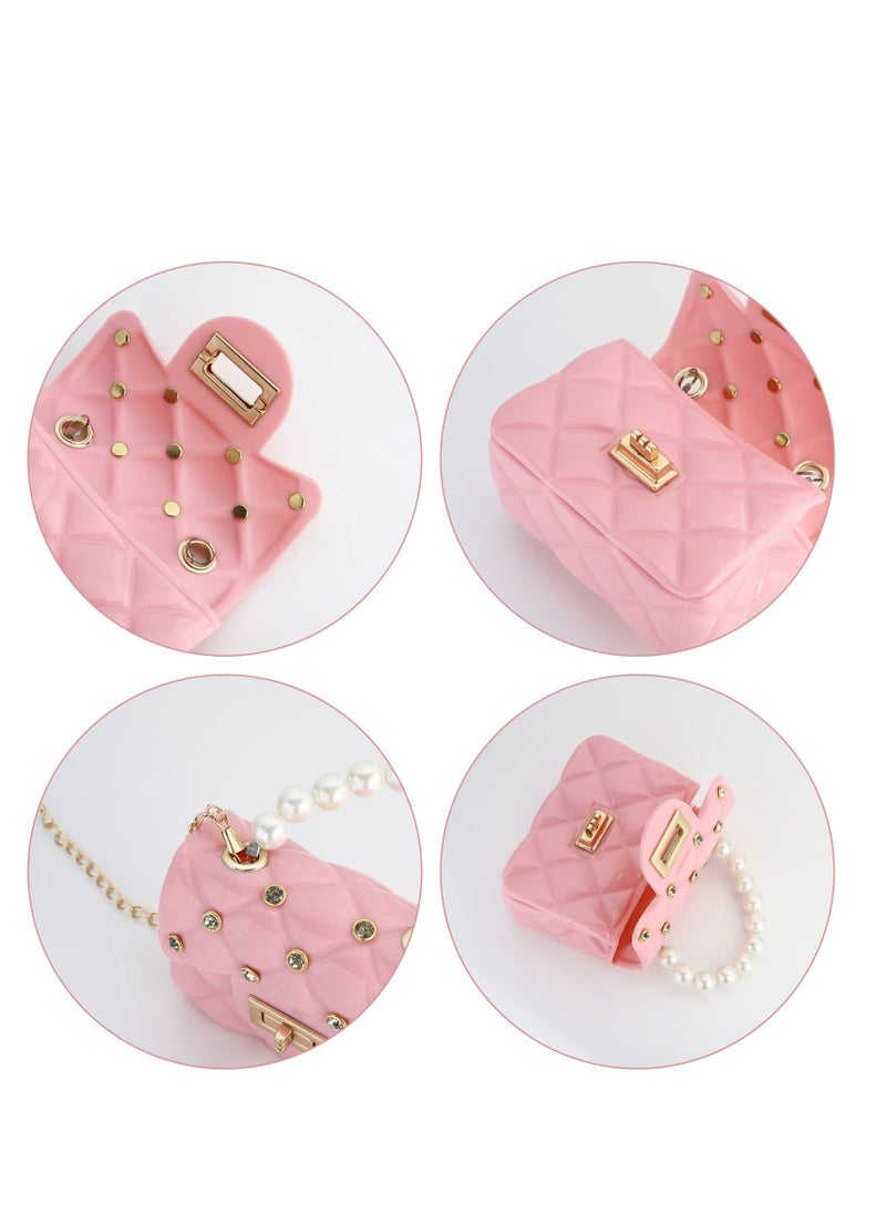 Excefore - 2 Pcs Mini Crossbody Purses, Little Girls Purses, Mini Shoulder Bag Crossbody Bag, Princess Bag, Perfect for Princesses - Image 1