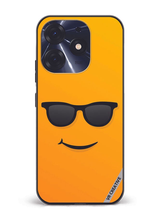 VR CREATIVE Protective Case Cover For Tecno Spark 10 Pro Sunglass Emoji Design Multicolour - Image 1