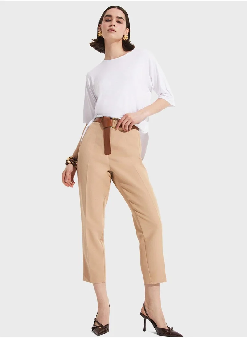 JUNE High Waist Pocket Detail Pants