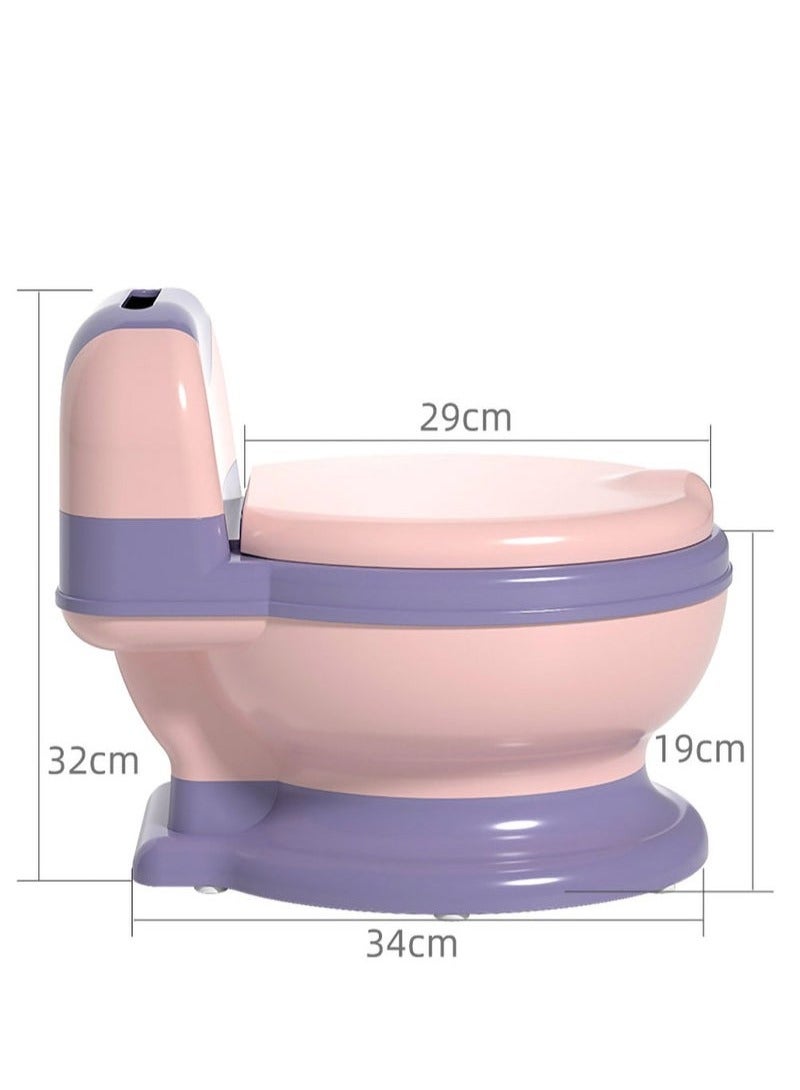DOOKOO Kid Size Potty, Realistic Potty Training Toilet, Toddler Potty Chair with Soft Seat, Removable Potty Pot, Toilet Tissue Dispenser and Splash Guard, Non-Slip for Toddleru0026 Babyu0026Kids (Pink) - Image 2